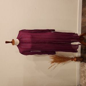 Anthropologie Maeve Semi-sheer Shirt Dress